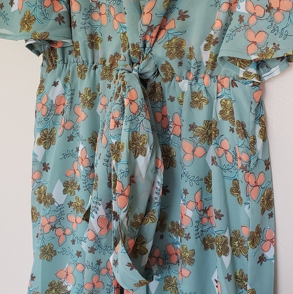 Green Floral Maxi Dress by Tulle - Size Small - Picture 5 of 8